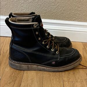 Thorogood Men's Black Leather Boots Size 10.5 D